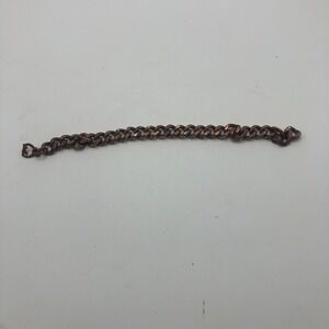Vintage Heavy Large Solid‎ Copper Chain Link Bracelet Fold Clasp 9" Preowned